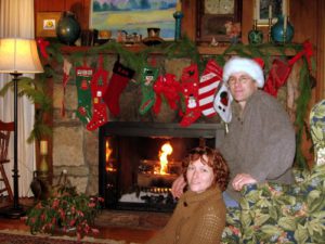 Rob and me in front of the fire Rob and me in front of the fire